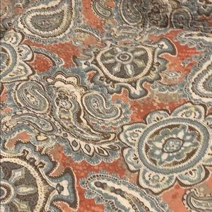 Elegant Paisley Quilt in Blue and Orange